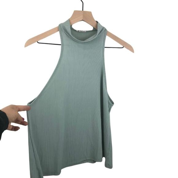 Intimately by Free People Mock Neck Tank Top Mint M - Picture 2 of 6